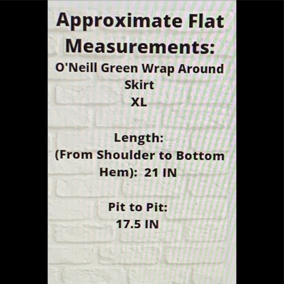 O'Neill | Junior Size Large | Green| Linen Blend | Ruffle RIFRAFF Wrap Skirt NWT - Picture 12 of 13